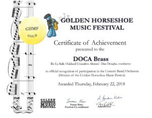 GHMF Gold Certificate